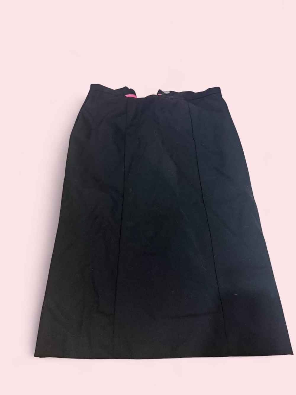 Isaac Mizrahi Black Midi Straight Skirt with Subtle Paneling